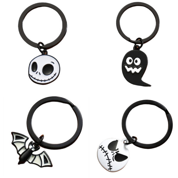O1CN01kRndZm1bFjkK0YsAe_2857743436-0-cib Wholesale Halloween Cartoon Bat Ghost Zinc Alloy Keychain