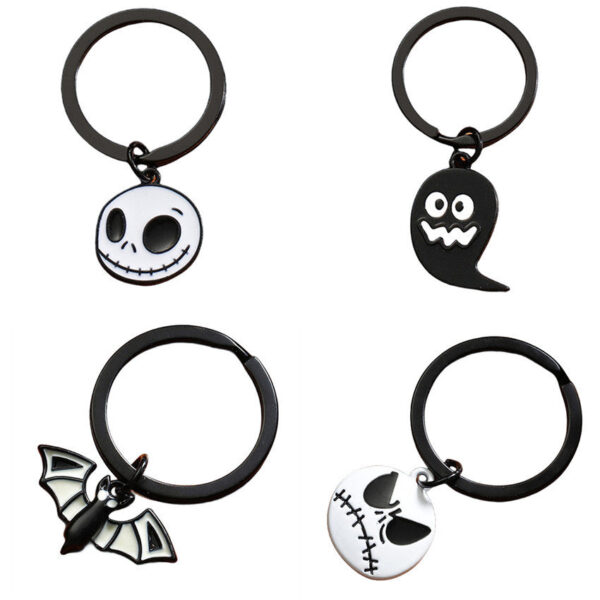 O1CN01kRndZm1bFjkK0YsAe__2857743436-0-cib Wholesale Halloween Cartoon Bat Ghost Zinc Alloy Keychain