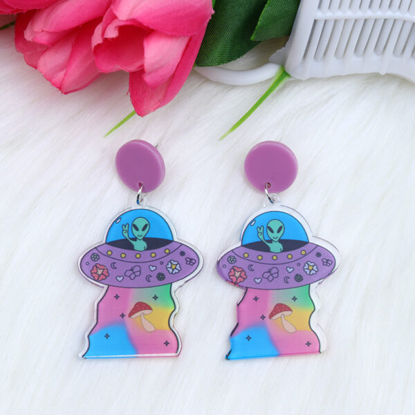 O1CN01kRrcGl1T3M5IgHyAv_2677772326-0-cib Wholesale Alien Spaceship Print Earrings