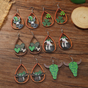 O1CN01kSb1Mx21msSOZNeTW__1121057028-0-cib Wholesale Easter Cartoon Love Animal Shape Wooden Earrings