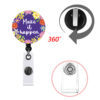 Wholesale Badge Reels Healthcare Flowers Acrylic Retractable Keychains