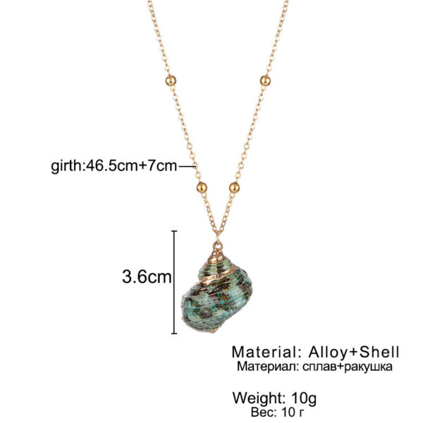 O1CN01kVEjH01rfPm6RoVEU_2210121435658-0-cib Wholesale Seashell Gold Plated Pendant Alloy Necklaces