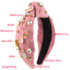 Wholesale Easter Hand-sewn Alloy Dripping Oil Colored Egg Inlaid Diamond Headband