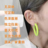 Wholesale Candy Color C Shape Spray Paint Acrylic Earrings