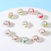 Wholesale Imitation Pearl Hand Painted Oil Drip Jewelry Accessories Beads