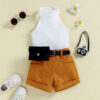 Wholesale Girls Summer Sleeveless Top Shorts Set