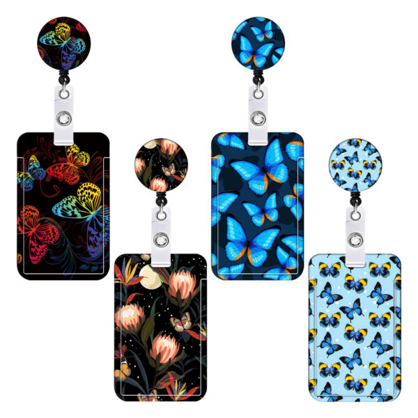 Wholesale Polyester Butterfly Card Holder Keychain