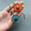 O1CN01kahDV61Qxk39Yk668_2215620942043-0-cib Wholesale Asymmetric Vintage Round Enamel Alloy Earrings