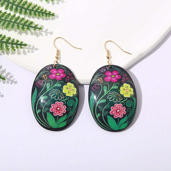 O1CN01kajIRQ1kPCRBRLEy8_2212917204675-0-cib Wholesale Oval Acrylic Colored Flowers Earrings