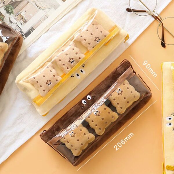 O1CN01kau1PX1KuBLXMVfah_1001961223-0-cib Wholesale Double Layer Snack Sandwich Cookies Plush Pencil Bag