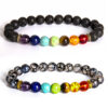 Wholesale Handmade Beaded Men's Volcanic Stone Bracelet