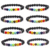 Wholesale Handmade Beaded Men's Volcanic Stone Bracelet