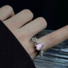 O1CN01kgr37l1Zh6LghvxIn_2681293225-0-cib Wholesale Valentine's Day Alloy Pink Love Thorn Imitation Cat Eye Zircon Ring