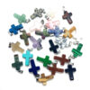 Wholesale of Natural Stone Cross Keychain Bulk DIY Accessories