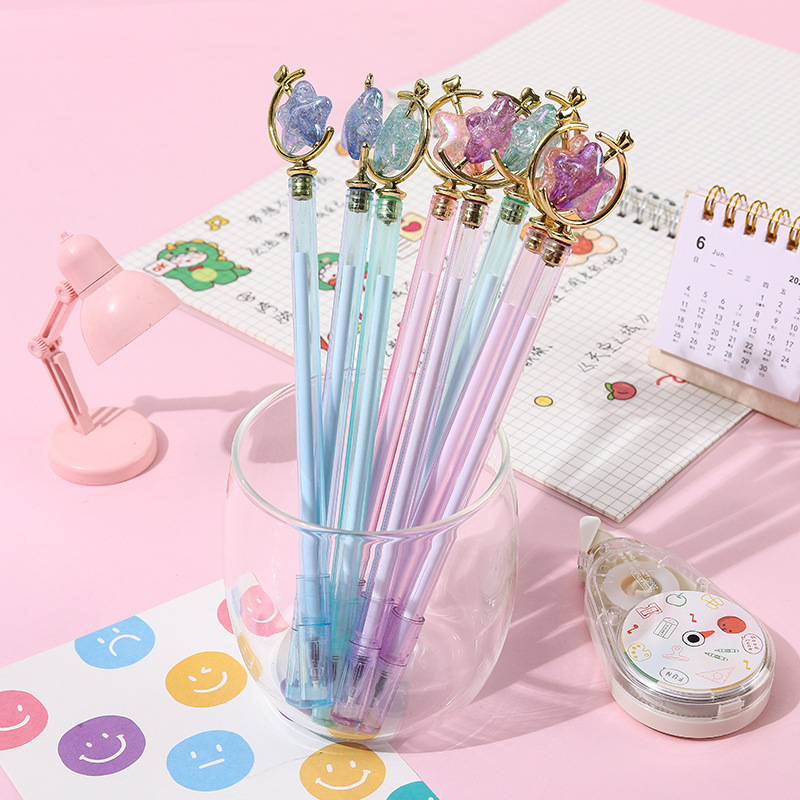 Wholesale Creative Korean star style gel pen student high color value small fresh sign pen oice gift pen