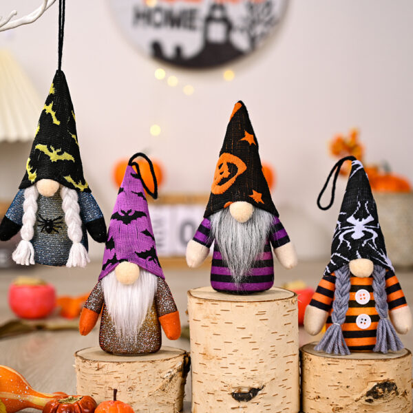 Wholesale of New Halloween Lights with No Face Doll Fabrics Ornaments