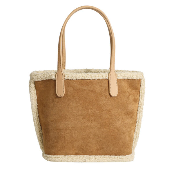 Wholesale Winter Leopard Print Plush Handbag Mother-in-law Tote Bag