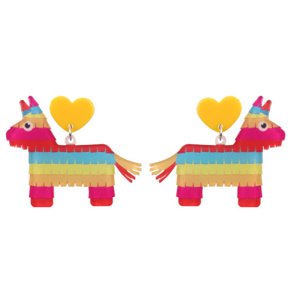 Wholesale Fashion Dragonfly Heart Rainbow Horse Acrylic Earrings