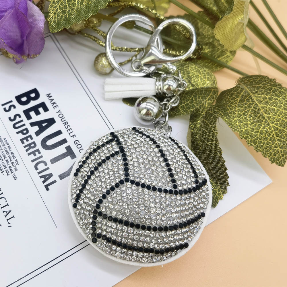 Wholesale Creative Gift Hot Rings Hot awing Diamond encrusted Volleyball Keyc