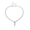 Wholesale Full Diamond Cross Alloy Necklaces