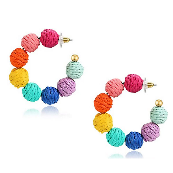 O1CN01kmHpGt1WtW12OiVjh_2200745022846-0-cib Wholesale Bohemian Multicolor Raffia Earrings