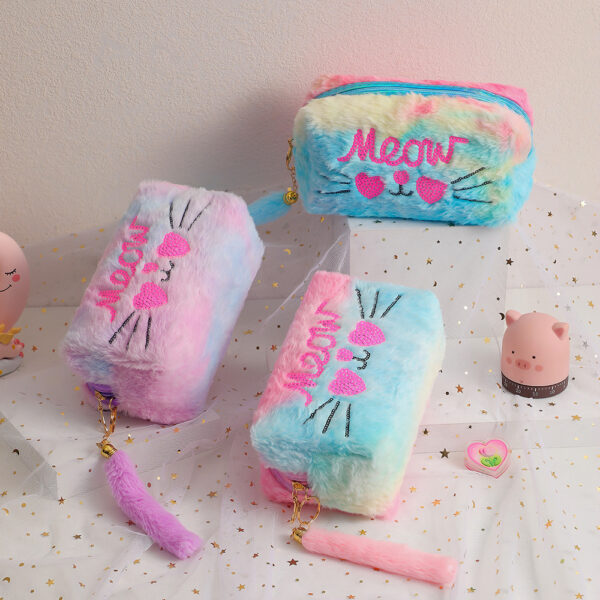 O1CN01kmN9sO1UOiDkYygq6_3472682508-0-cib Wholesale Plush Cat Student Large Capacity Stationery Storage Bag