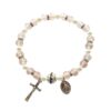 Wholesale Alloy Cross Crystal Girls Elastic Beaded Bracelet