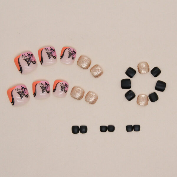 O1CN01kqcCxh1qQvdjyeIhz_3917635491-0-cib Wholesale Black Glitter Bright Oil Butterfly Feet Nail Stickers