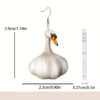 Wholesale Funny Creative Garlic Duck Ring Festival Animal Earrings