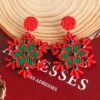 O1CN01krb6UH2G5ZCojLKJk_1904528964-0-cib Wholesale Christmas Tree Snowflake Handmade Resin Rice Ball Earrings