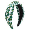 Wholesale Irish St. Patrick's Day Rhinestone Four-leaf Clover Wine Glass Party Headband