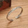 O1CN01ksoGO01lsLKU92tjg__2208865594874-0-cib Wholesale Vintage Silver Twist Braided Open Adjustable Bracelet