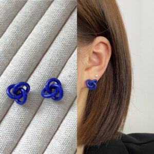 1452 royal blue circle 925 silver needle
