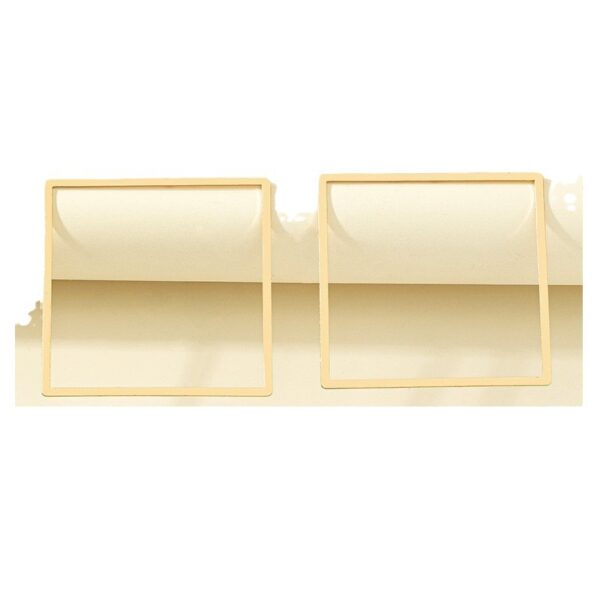 Wholesale Metal Oversized Rectangular Frame Alloy Earrings