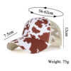 Wholesale Polyester Cow Pattern Cross Elastic Net Ponytail Baseball Cap
