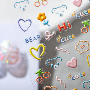 Wholesale Ferrite Frosted Plastic Nail Stickers