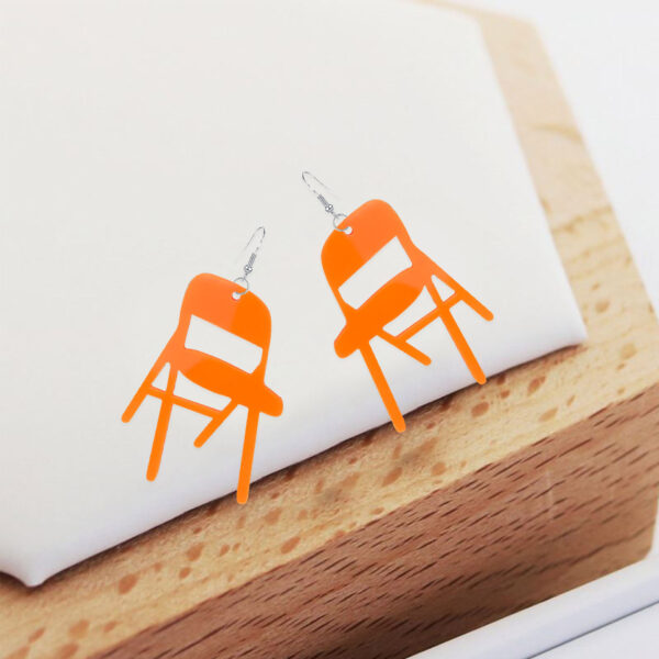 Wholesale Fashionable and Versatile Fun Creative Simple Acrylic Chair Earrings