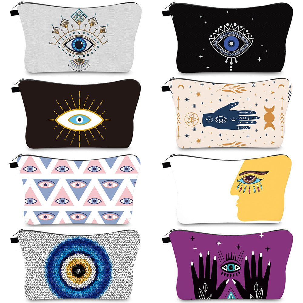 Wholesale lyester Evil Eye Printed Storage Bag