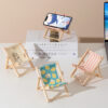 Wholesale Wooden Mini Beach Chair Folding Deck Chair Ornament
