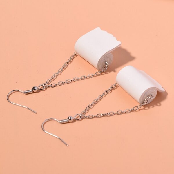Wholesale Creative and Interesting Simulated Toilet Paper Earrings