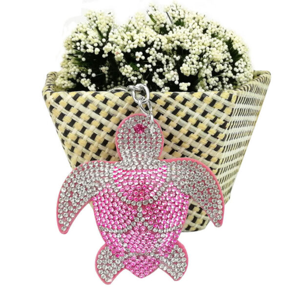 Wholesale Diamond Studded Turtle Metal Keychains