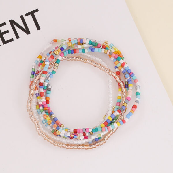 Wholesale Rice Bead Crystal Tassel Resin Bracelet