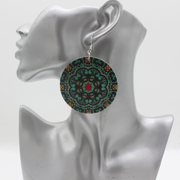 Wholesale National Style Round Wood Earrings