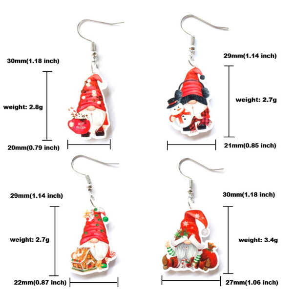 Wholesale Cartoon Resin Santa Claus Candy House Earrings