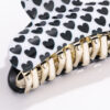 Wholesale Black & White Printed Acrylic Hair Clips