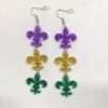 Wholesale Carnival Crown Clown Mask Acrylic Earrings