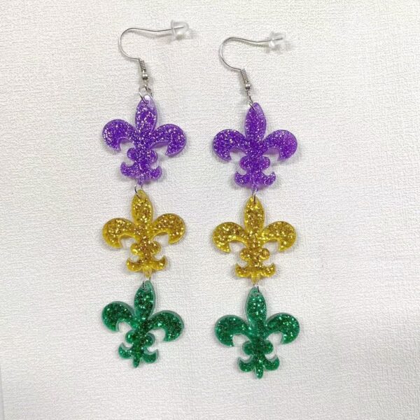 Wholesale Carnival Crown Clown Mask Acrylic Earrings