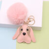 Wholesale PU Leather Puppy Plush Keychains