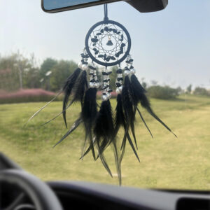 Crystal stone car hanger-black
