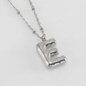 Steel letter E (with chain)